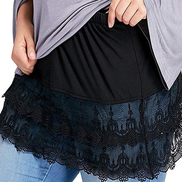 Ženska čipkasta plisirana suknja, ulični hipster stil, čipkasta tkanina s pamukom
