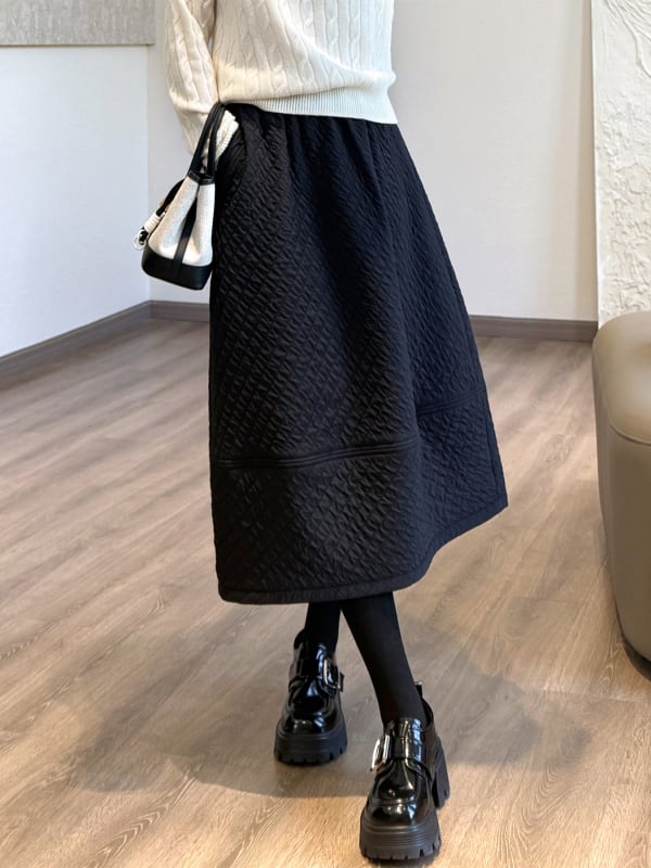 Hepburn inspirirana midi suknja od mješavine pamuka sa spandeksom, književno retro stil.