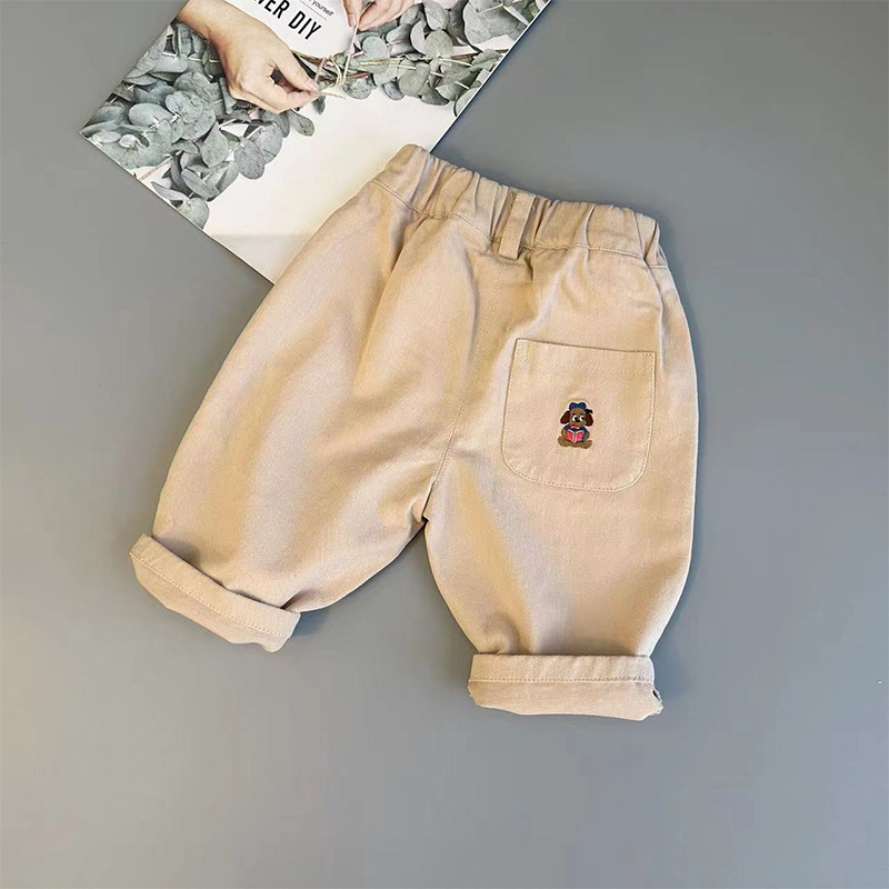 Παιδικό κέντημένο τζιν μπουφάν, βαμβακερό ύφασμα, casual στιλ, 75% βαμβάκι, χωρίς κουκούλα, για παιδιά 1–3 ετών, Φθινοπωρινό 2024