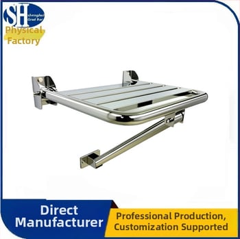 Καρέκλα μπάνιου από ανοξείδωτο χάλυβα 304 για ηλικιωμένους – αντιολισθητική, χωρίς εμπόδια καρέκλα ντους, μοντέρνος μινιμαλιστικός σχεδιασμός