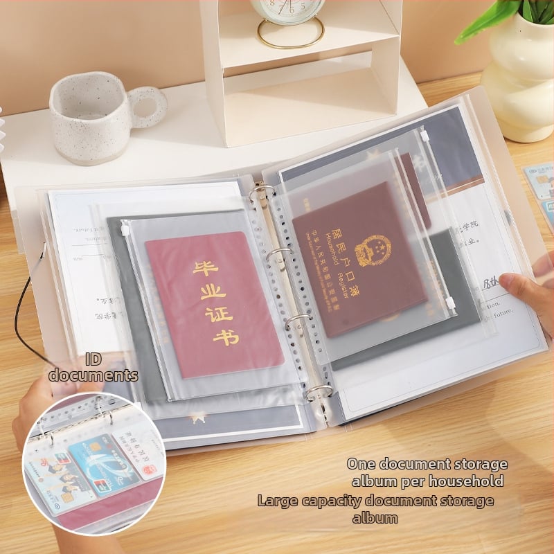 Lukai PVC-dokumentum-szervező – vízálló és porálló, fontos dokumentumokhoz: születési anyakönyvi kivonat, ingatlan-nyilvántartás, háztartási regiszter