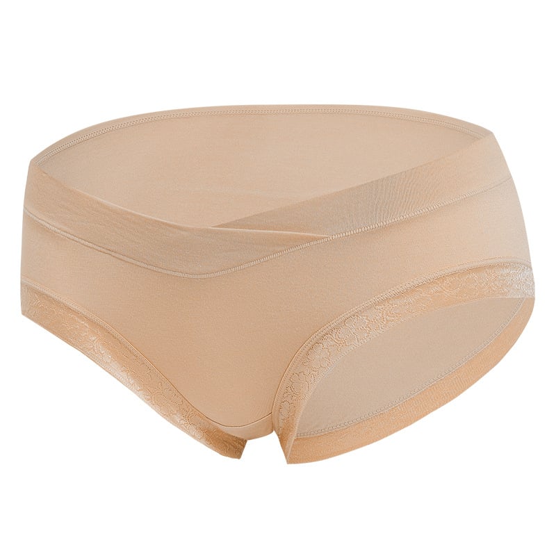 Chiloți de maternitate fără cusături din modal, talie joasă, susținere pentru burtă, căptușeală din bumbac