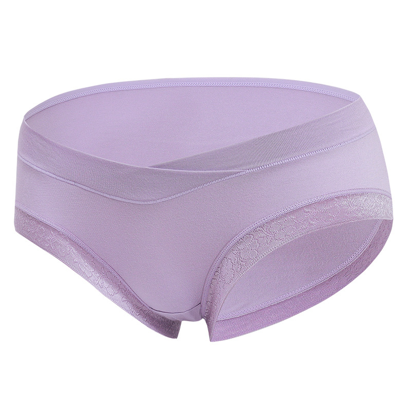 Chiloți de maternitate fără cusături din modal, talie joasă, susținere pentru burtă, căptușeală din bumbac