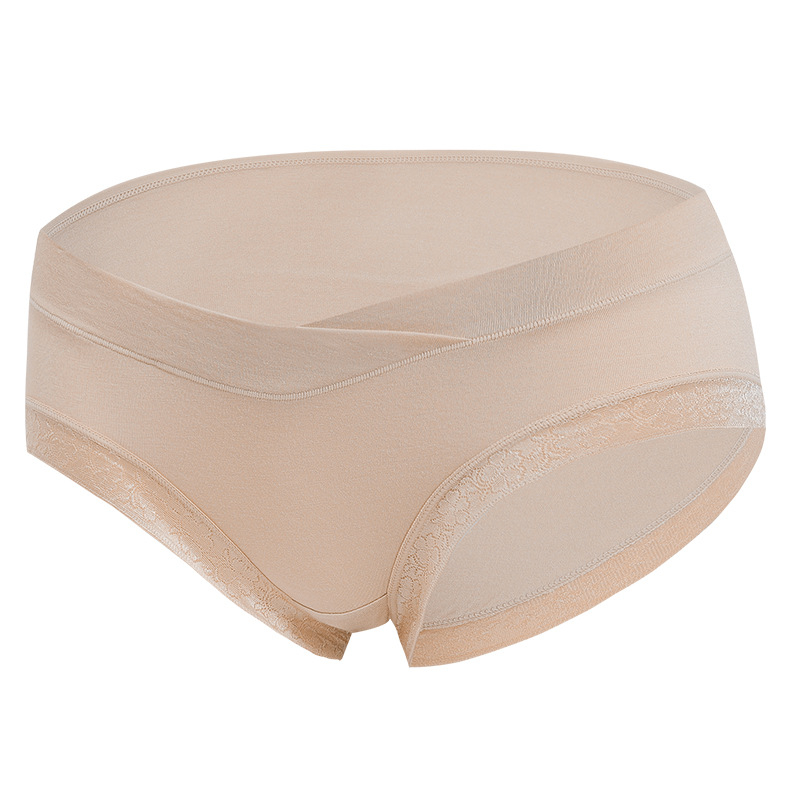 Chiloți de maternitate fără cusături din modal, talie joasă, susținere pentru burtă, căptușeală din bumbac