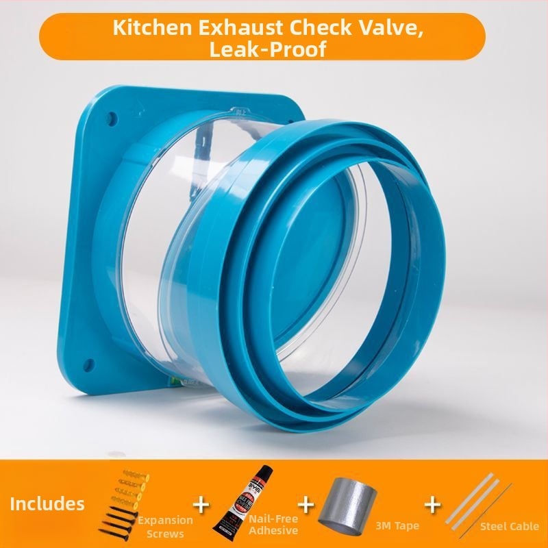 Βαλβίδα ελέγχου αγωγού εξαγωγής κουζίνας, από ανοξείδωτο χάλυβα, μάρκα Mubin, μονόδρομη βαλβίδα για έλεγχο καπνού