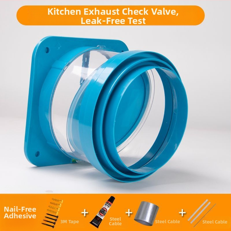 Mubin ανοξείδωτη βαλβίδα ελέγχου αεραγωγού κουζίνας και μπάνιου, μονής κατεύθυνσης, μοντέλο 9130428002