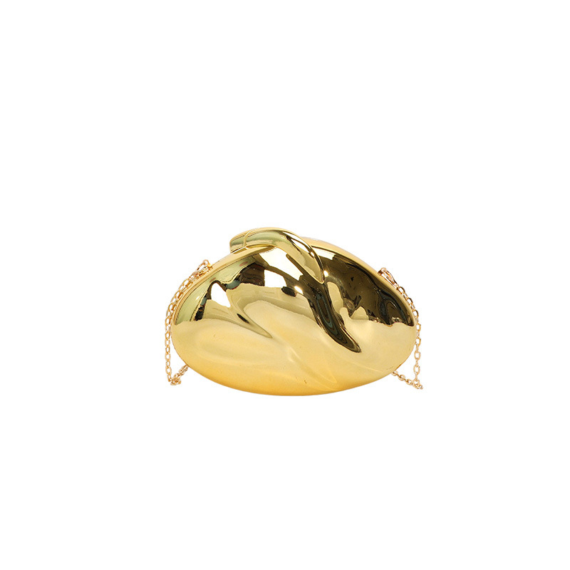 Akrilna večernja torba, školjkast oblik, okrugla kutija, džep za mobitel, poliester podstava, zatvaranje kukom