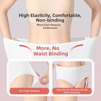 Chiloți de unică folosință pentru femei, talie înaltă, după naștere, 90–95% bumbac, căptușeală din bumbac