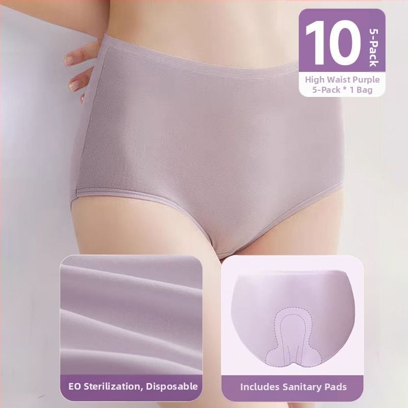 Chiloți de unică folosință pentru femei, talie înaltă, după naștere, 90–95% bumbac, căptușeală din bumbac