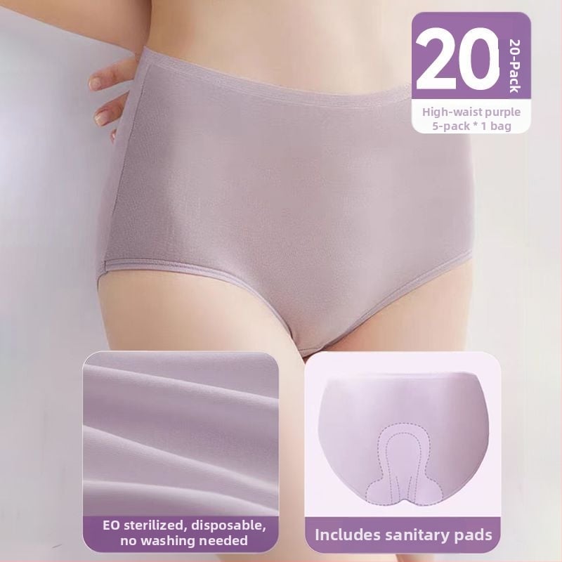 Chiloți de unică folosință pentru femei, talie înaltă, după naștere, 90–95% bumbac, căptușeală din bumbac