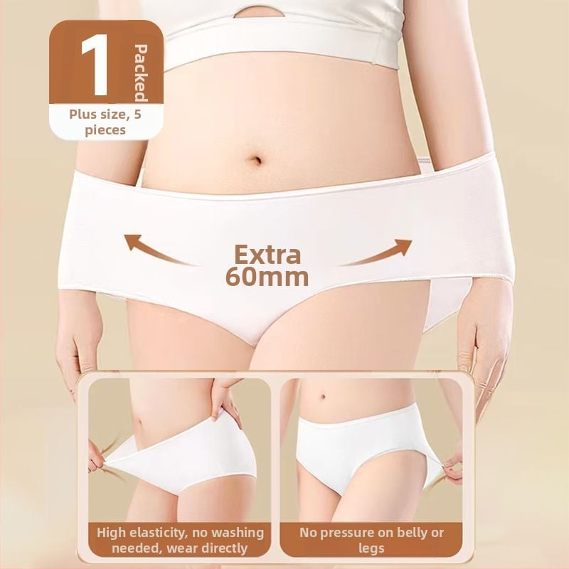 Chiloți de unică folosință pentru femei, talie înaltă, după naștere, 90–95% bumbac, căptușeală din bumbac
