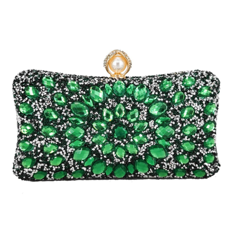 Clutch za banket s motivom suncokreta (Materijal: poliester; Podstava: poliester; Oblik torbice: jastučastog oblika; Unutarnji džep za mobitel; Zaključavanje)