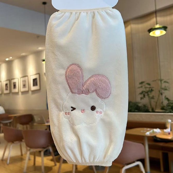 Προστατευτικά μανικιών A-186 για ενήλικες γυναίκες – μαλλί κουνελιού, ανθεκτικά στους λεκέδες, κεντημένα