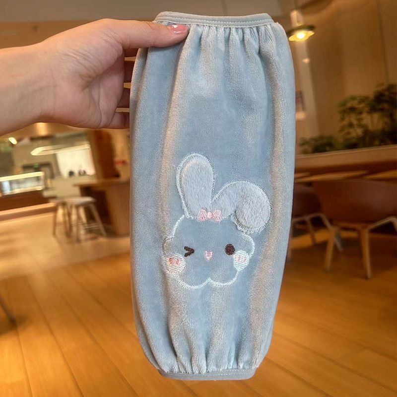 Προστατευτικά μανικιών A-186 για ενήλικες γυναίκες – μαλλί κουνελιού, ανθεκτικά στους λεκέδες, κεντημένα