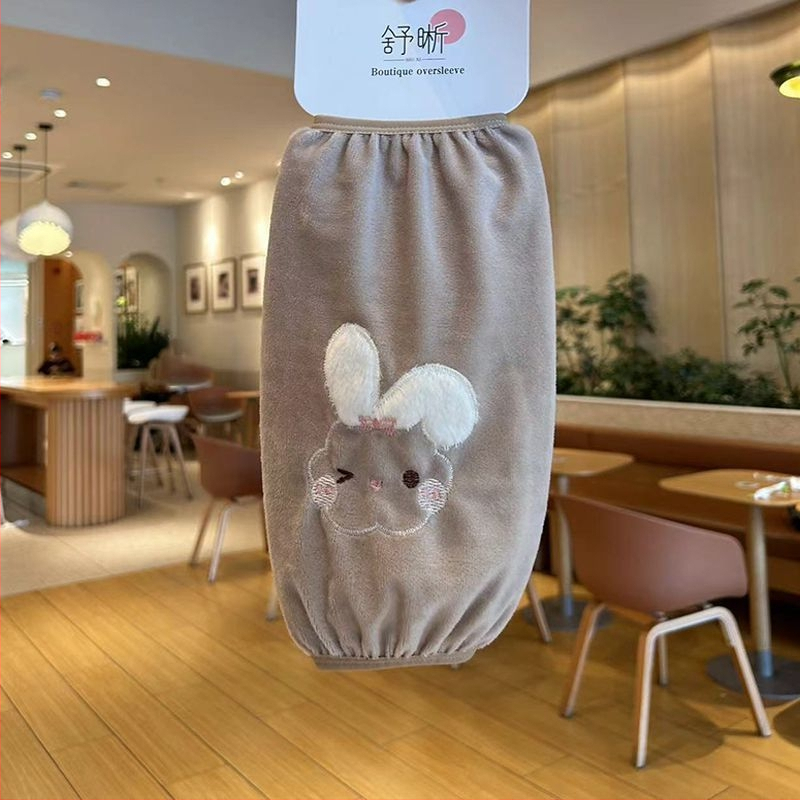 Προστατευτικά μανικιών A-186 για ενήλικες γυναίκες – μαλλί κουνελιού, ανθεκτικά στους λεκέδες, κεντημένα