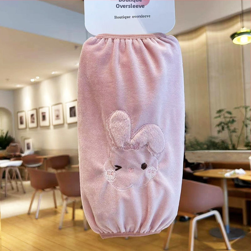 Προστατευτικά μανικιών A-186 για ενήλικες γυναίκες – μαλλί κουνελιού, ανθεκτικά στους λεκέδες, κεντημένα