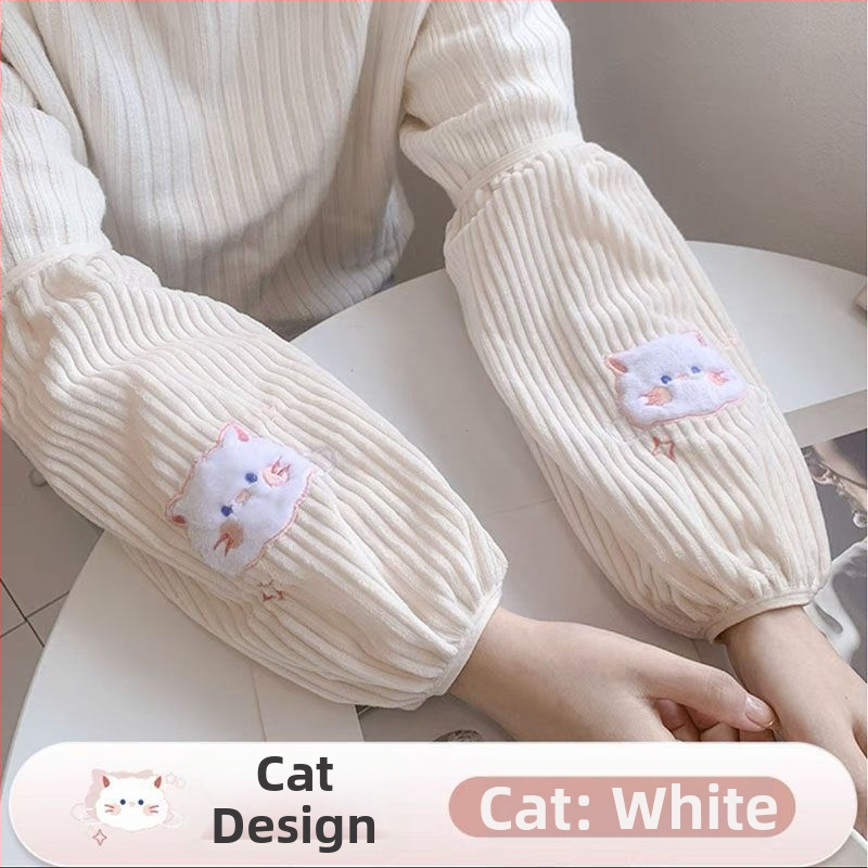 Προστατευτικά μανικιών A-186 για ενήλικες γυναίκες – μαλλί κουνελιού, ανθεκτικά στους λεκέδες, κεντημένα