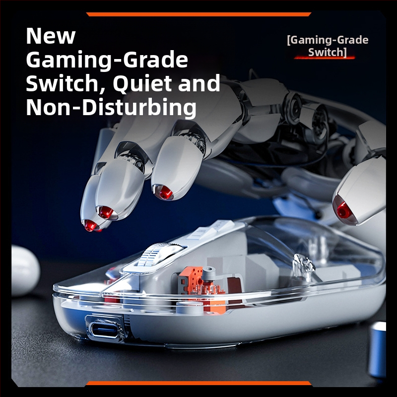 Ασύρματο οπτικό AI ποντίκι μετάφρασης με 1600dpi, 5 πλήκτρα, 2.4G+Bluetooth, PS/2 διασύνδεση, εμβέλεια 10 μ