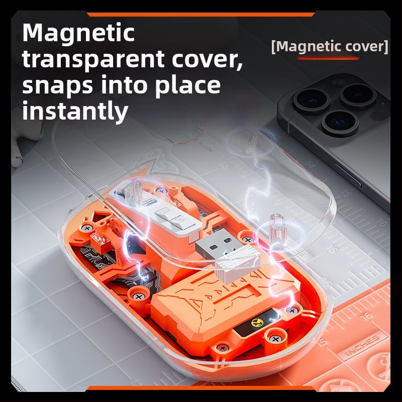 Ασύρματο οπτικό AI ποντίκι μετάφρασης με 1600dpi, 5 πλήκτρα, 2.4G+Bluetooth, PS/2 διασύνδεση, εμβέλεια 10 μ