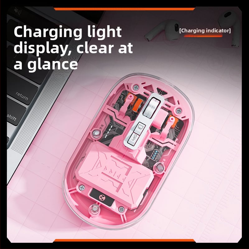 Ασύρματο οπτικό AI ποντίκι μετάφρασης με 1600dpi, 5 πλήκτρα, 2.4G+Bluetooth, PS/2 διασύνδεση, εμβέλεια 10 μ