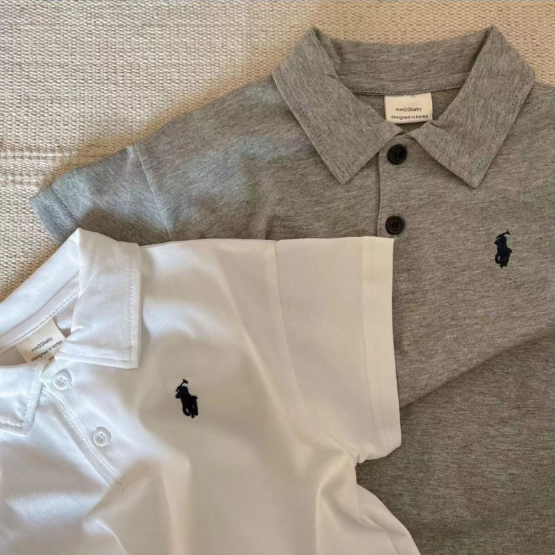 Dječja polo majica u korejskom stilu, pamuk, vezenje, unisex, za djecu 3–8 godina