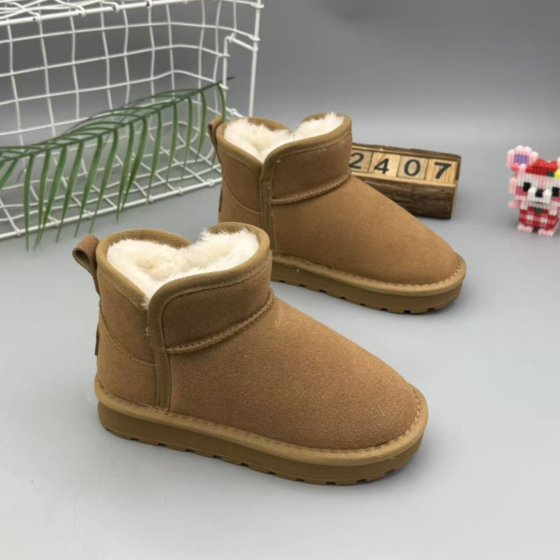 Unisex dječje zimske gležnjače, s fleece podstavom, debeli izolacijski sloj za toplinu, protuklizna gumena potplata, za dob 4–16 godina