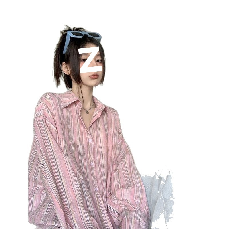 Риза‑яке с ивици от прежда, дълги ръкави, яка с ревера, средна дължина, регулярна кройка