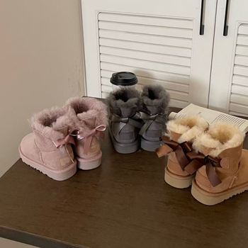Ldfiugg Unisex dječje zimske čizme do gležnja s integriranim krznom, za djecu 4–16 godina, ležernog stila