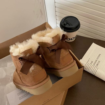 Ldfiugg Unisex dječje zimske čizme do gležnja s integriranim krznom, za djecu 4–16 godina, ležernog stila