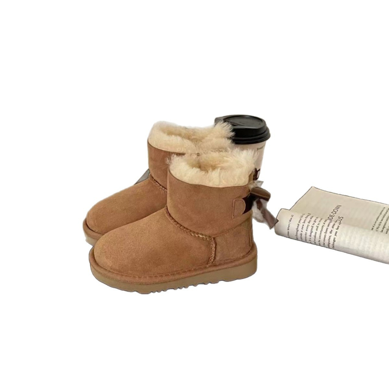 Ldfiugg Unisex dječje zimske čizme do gležnja s integriranim krznom, za djecu 4–16 godina, ležernog stila