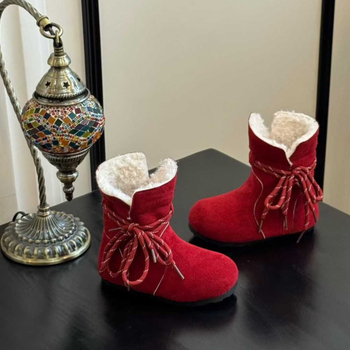 Snežne čizme - unisex, s pamukom podstavljene, gornji dio od sintetičke kože, casual stil, uzrast 7-16 godina