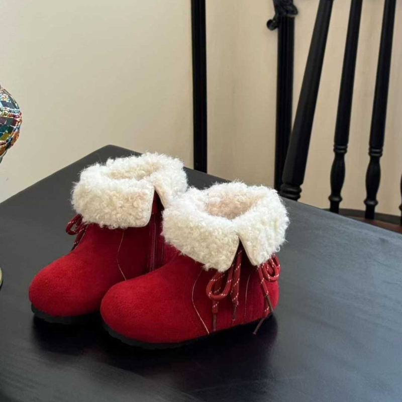 Snežne čizme - unisex, s pamukom podstavljene, gornji dio od sintetičke kože, casual stil, uzrast 7-16 godina