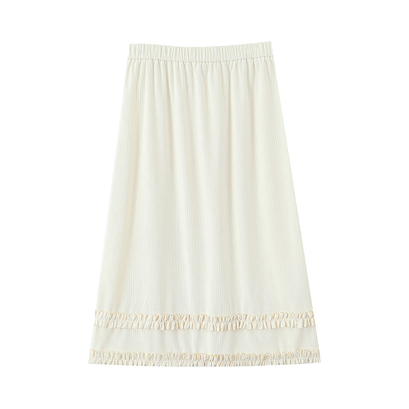HAPPYHUT Corduroy A-line Midi suknja, Zima 2025, japansko-korejski ležerni stil, 95% poliester