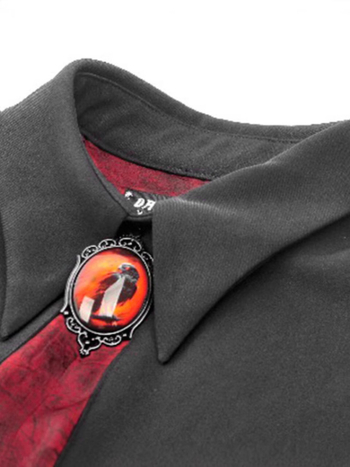 Srednjovjekovni vampirski plašt za scensku izvedbu, Chenille-Spandex smjesa, unisex, Shengcheng, proljeće 2025