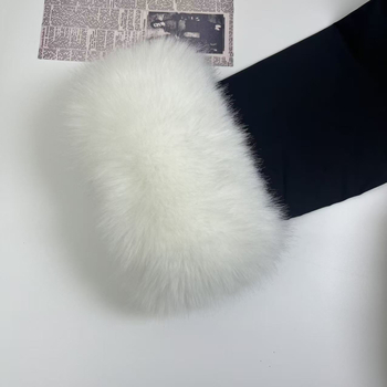 Αποσπώμενο μανσέ από συνθετική γούνα για παλτό – συνθετική γούνα, χειροποίητο, ζεσταίνει τον χειμώνα, για γυναίκες