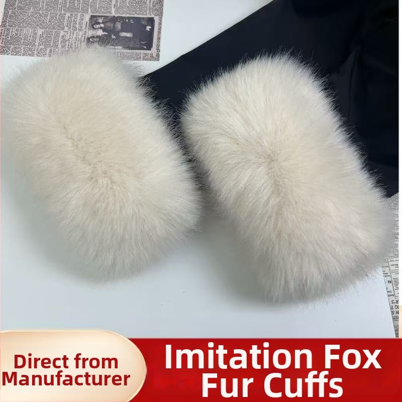 Αποσπώμενο μανσέ από συνθετική γούνα για παλτό – συνθετική γούνα, χειροποίητο, ζεσταίνει τον χειμώνα, για γυναίκες