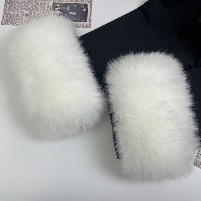 Αποσπώμενο μανσέ από συνθετική γούνα για παλτό – συνθετική γούνα, χειροποίητο, ζεσταίνει τον χειμώνα, για γυναίκες