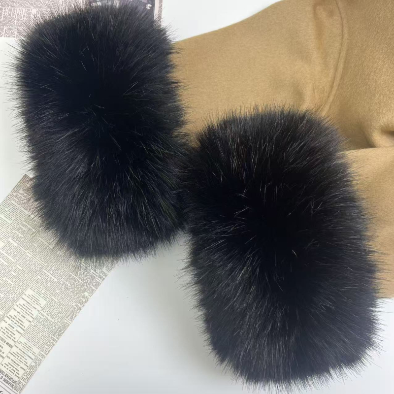 Αποσπώμενο μανσέ από συνθετική γούνα για παλτό – συνθετική γούνα, χειροποίητο, ζεσταίνει τον χειμώνα, για γυναίκες