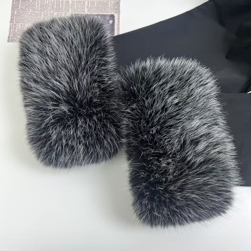 Αποσπώμενο μανσέ από συνθετική γούνα για παλτό – συνθετική γούνα, χειροποίητο, ζεσταίνει τον χειμώνα, για γυναίκες