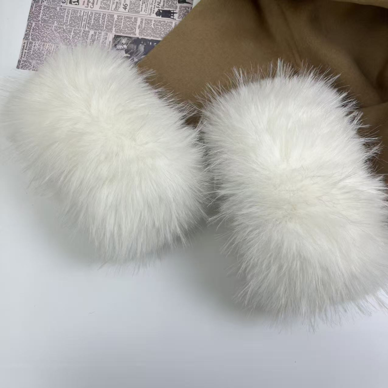 Αποσπώμενο μανσέ από συνθετική γούνα για παλτό – συνθετική γούνα, χειροποίητο, ζεσταίνει τον χειμώνα, για γυναίκες