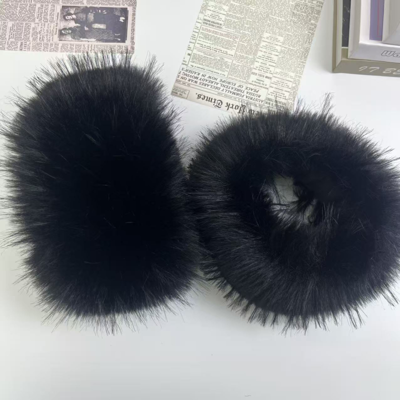 Αποσπώμενο μανσέ από συνθετική γούνα για παλτό – συνθετική γούνα, χειροποίητο, ζεσταίνει τον χειμώνα, για γυναίκες