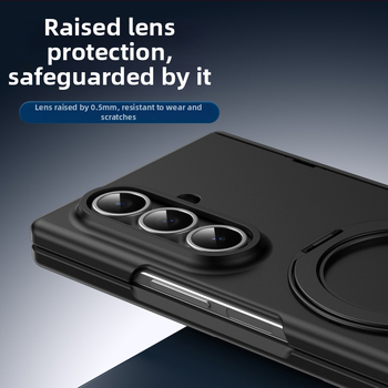 Ochranný obal pre Samsung Z Fold7/Z Fold5 s magnetickou skladacou oporou, centrálna os pre pero, z PC, tepelné lisovanie, proti pádu