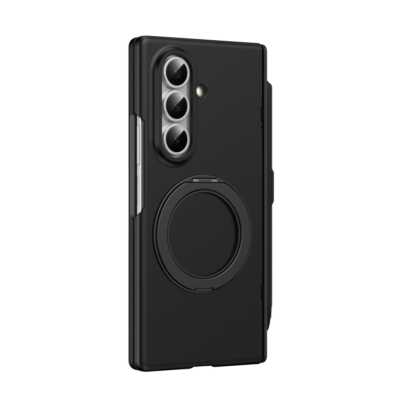 Ochranný obal pre Samsung Z Fold7/Z Fold5 s magnetickou skladacou oporou, centrálna os pre pero, z PC, tepelné lisovanie, proti pádu