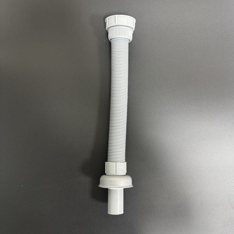 Odvodnja cijev za kuhinju s jednim sudom, rastezljiva, S-oblik, tip povlačenja, plastika/polietilen