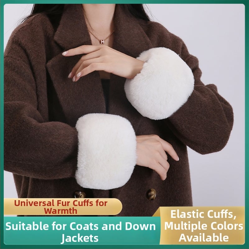 Unisex βραχιόλι καρπού από συνθετική γούνα Rex, φθινοπωρινό-χειμερινό, ζεστό απαλό αξεσουάρ