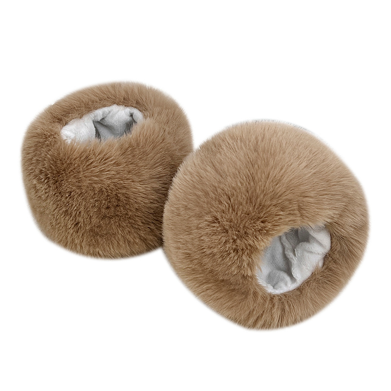 Unisex βραχιόλι καρπού από συνθετική γούνα Rex, φθινοπωρινό-χειμερινό, ζεστό απαλό αξεσουάρ