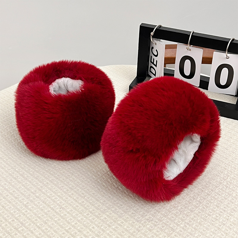 Unisex βραχιόλι καρπού από συνθετική γούνα Rex, φθινοπωρινό-χειμερινό, ζεστό απαλό αξεσουάρ