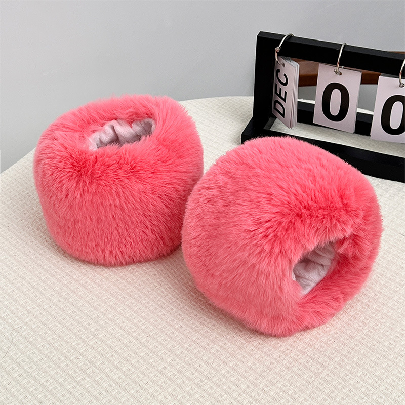 Unisex βραχιόλι καρπού από συνθετική γούνα Rex, φθινοπωρινό-χειμερινό, ζεστό απαλό αξεσουάρ