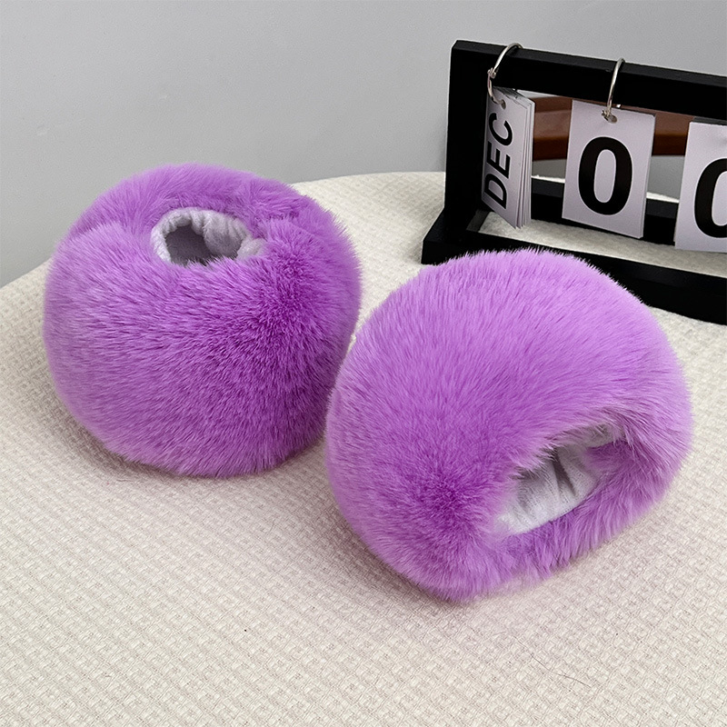 Unisex βραχιόλι καρπού από συνθετική γούνα Rex, φθινοπωρινό-χειμερινό, ζεστό απαλό αξεσουάρ