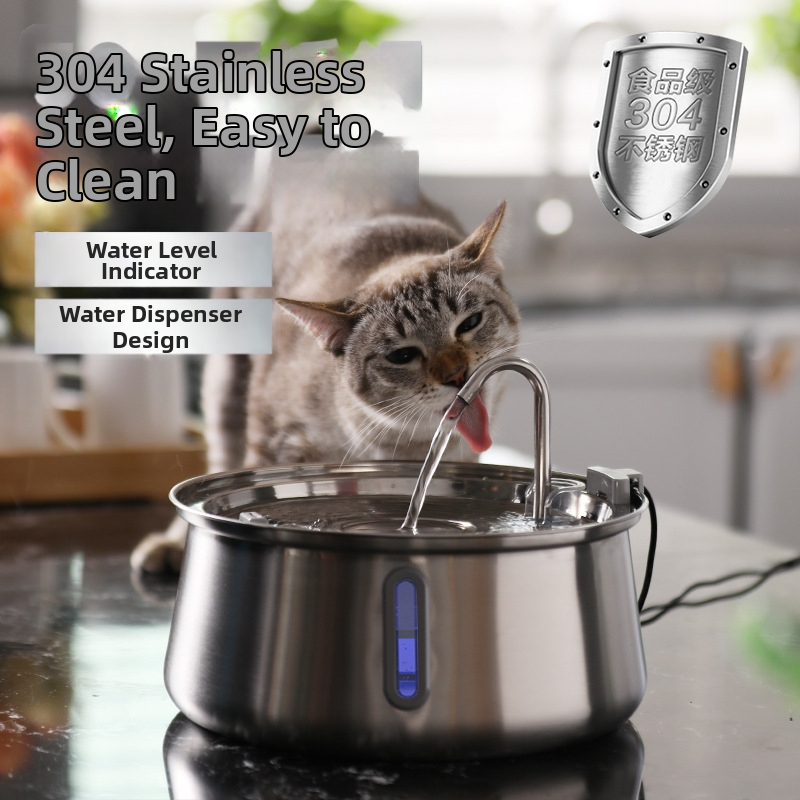 Машина за пиене за домашни любимци — 4L капацитет, неръждаема стомана, автоматично подаване на вода, система за циркулация и филтрация, разглобяем дизайн